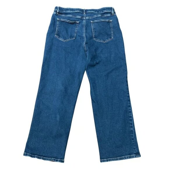 LOFT Outlet Womens Curvy Straight Leg Jeans Medium Wash Denim Size 14 - Picture 2 of 3